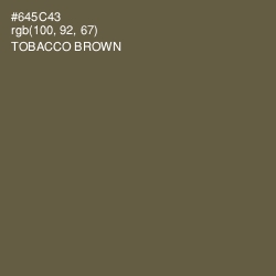 #645C43 - Tobacco Brown Color Image